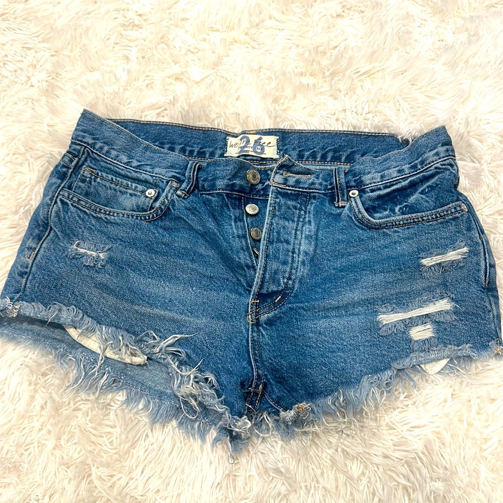Free People Button Fly Shorts Size 26